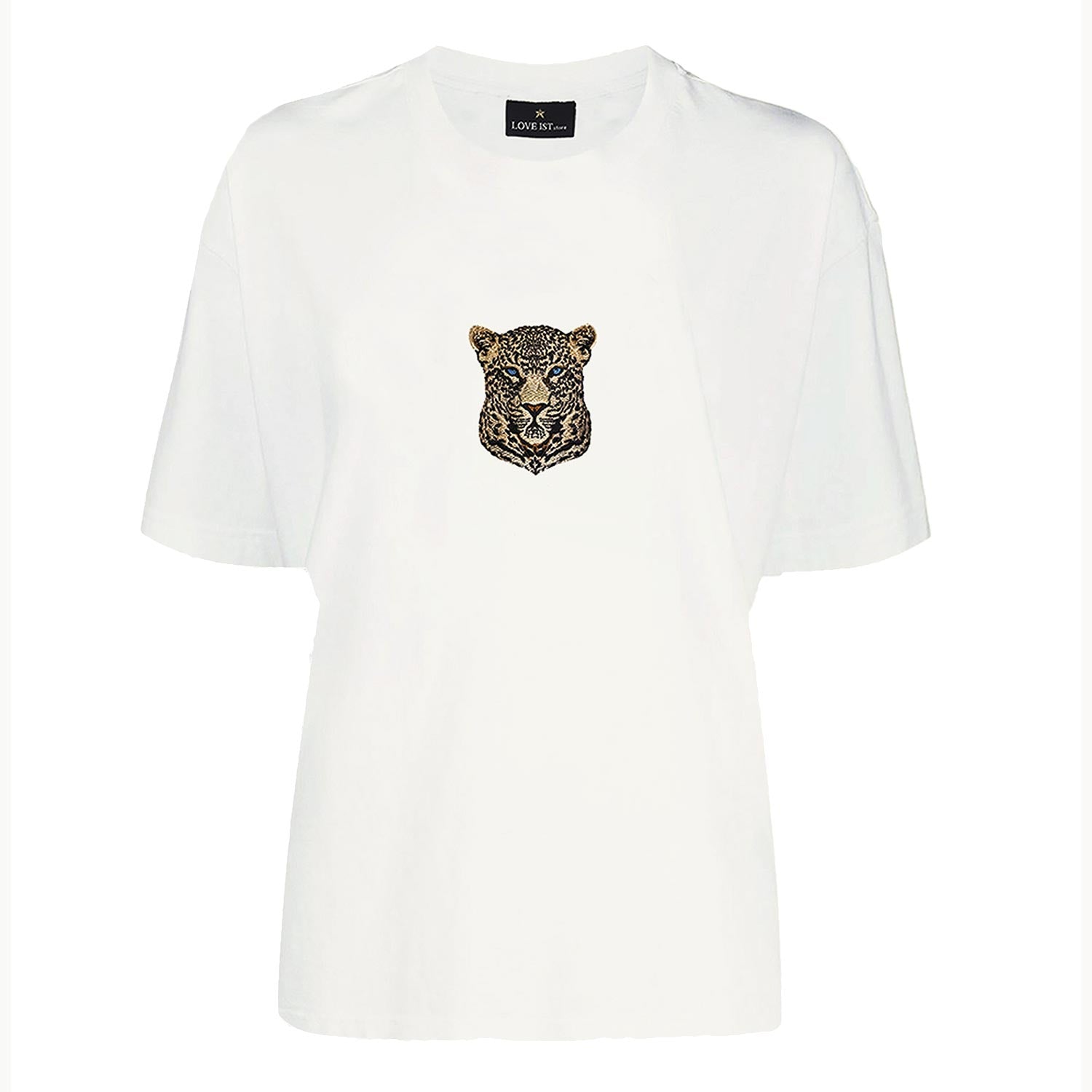 TIGER NAKIŞLI BEYAZ TSHIRT